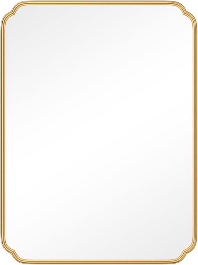 36 x 48 Inch Gold Bathroom Vanity Mirror - Image 9