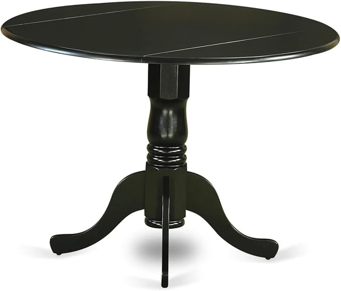 East West Furniture DLAS3-BLK-09 3 Piece Dining Table Set consists A Wood Table - Image 5