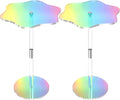 Rainbow Clear Side Table Small Acrylic End Tables 13.8 * 11.6 H: 21.3 Inch by SOVQUEST