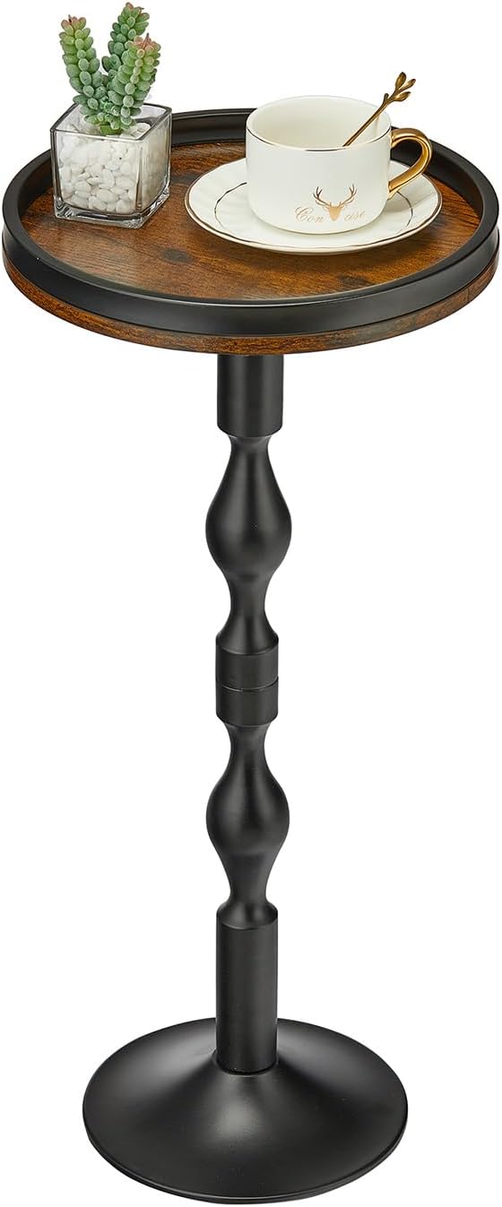 Small Round Drink Table, Pedestal Tables, Small Round Side Table by Zexvida