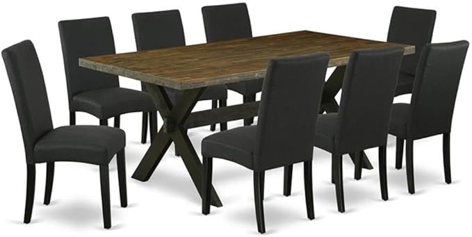 East West Furniture X677DR124-9 9 Piece Dining Room Table Set Includes a by EastWestFurniture