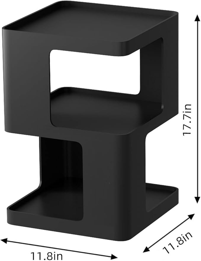 Metal Black Nightstands, Modern Side Table - Image 2