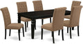East West Furniture LGBR7-BLK-17 7 Piece Dining Room Table Set Consist of a by EastWestFurniture