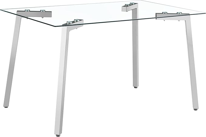 Dining Table for 6 Kitchen Table 51" Rectangular Modern Glass Dining Table - Image 3