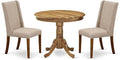 East West Furniture ANFL3-ANA-04 3 Piece Kitchen Table Set Contains a Round by EastWestFurniture