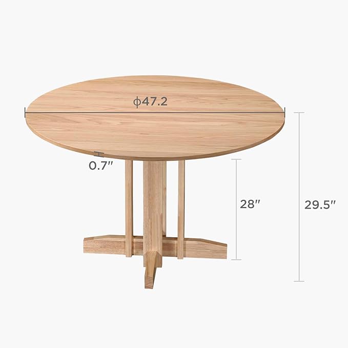 Acanva 47" Small Round Dining Table - Image 2