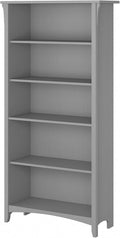 Bush Furniture Salinas 5 Shelf Bookcase in Cape Cod Gray, Tall Bookshelf by BushHome
