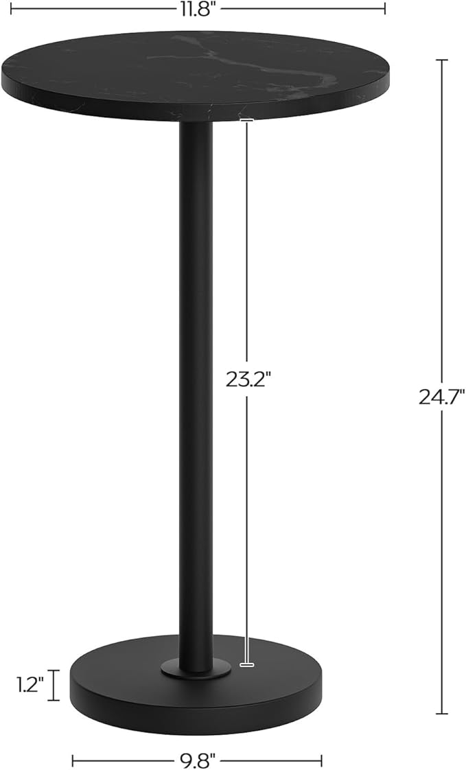 Round Side Table, Tall Drink End Table - Image 3