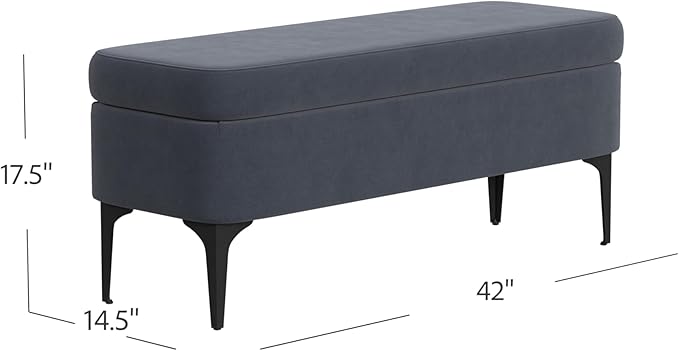 HomePop Upholstered Storage Bench - Image 3