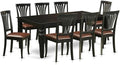 East West Furniture LGAV9-BLK-LC 9 Piece Dining Set Includes a Rectangle Dining by EastWestFurniture