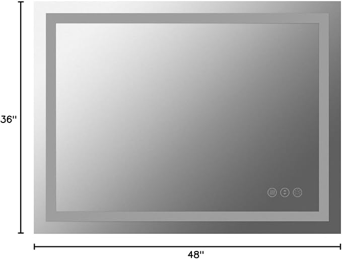 48x36 Inch LED Bathroom Mirror - Image 8
