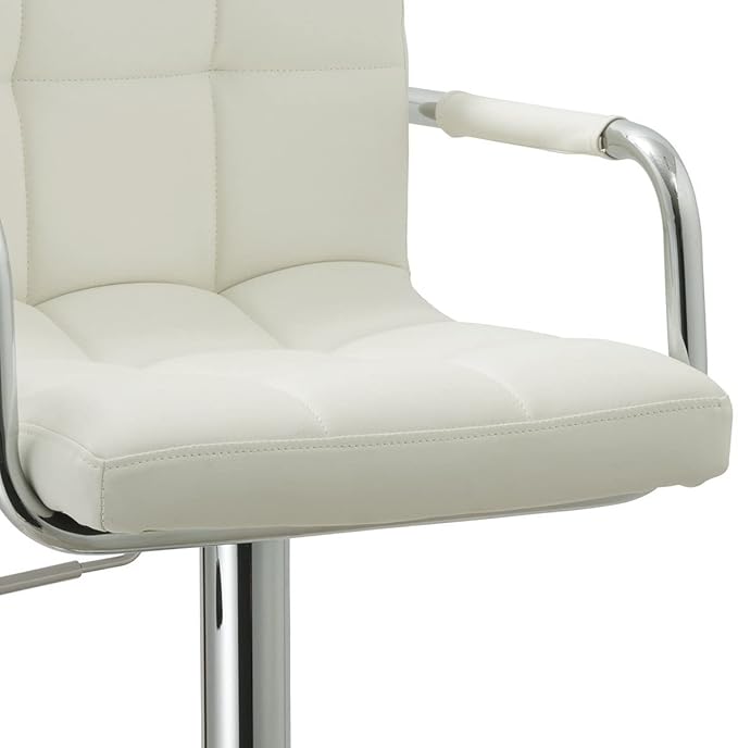 AC Pacific Contemporary Adjustable Swivel Kitchen Bar Stool Chair - Image 9