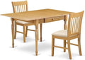 East West Furniture MZNO3-OAK-C 3 Piece Dining Table Set by EastWestFurniture