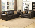 AC Pacific Louis Traditional Upholstered Leather Living Room Piece by ACPacific