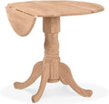 IC International Concepts 36" Dual Drop Leaf Dining Table Solid Real Wood by InternationalConcepts