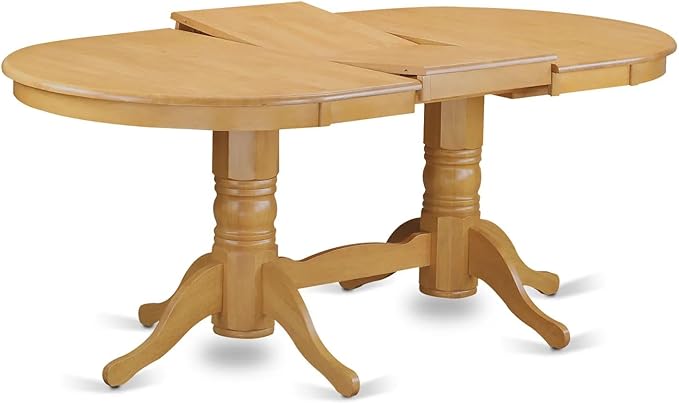 East West Furniture VAAB5-OAK-55 5 Piece Dining Table Set Includes an Oval - Image 4