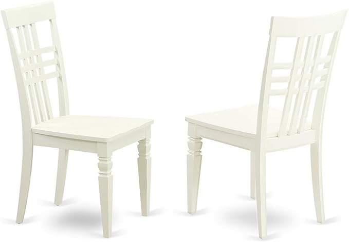 East West Furniture ANLG3-LWH-W 3 Piece Dining Table Set - Image 3