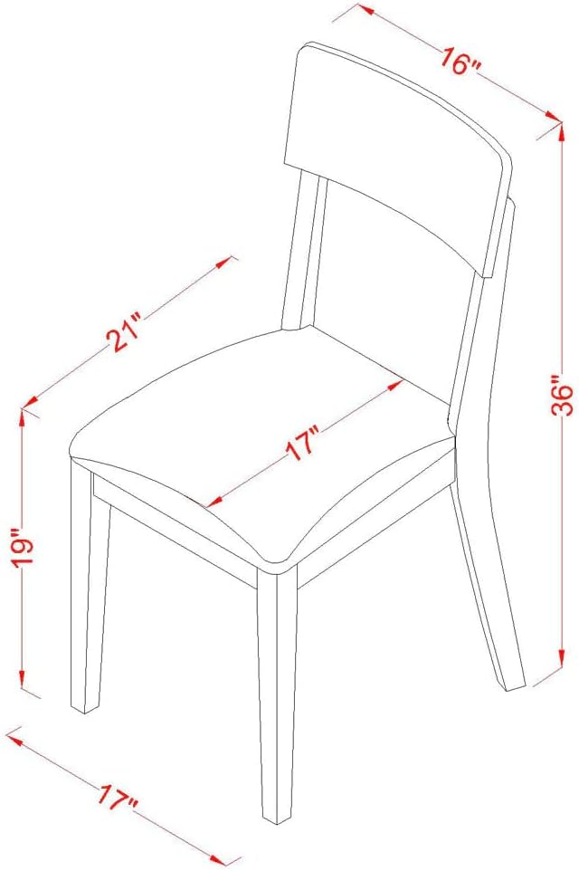East West Furniture VAAD9-LWH-LC 9 Piece Kitchen Table & Chairs Set Includes an - Image 11
