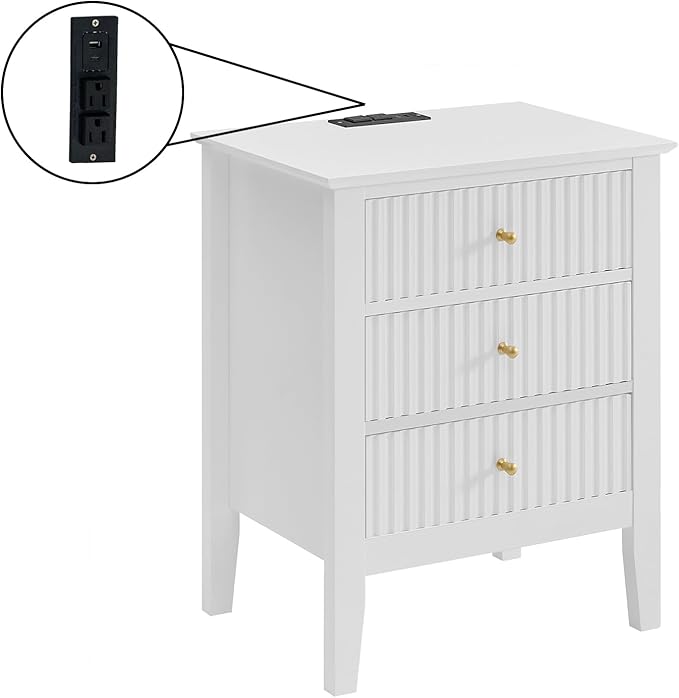 OCANDO White Bed Side Table - Image 3