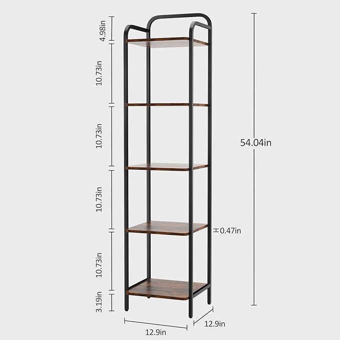 5 Tier Bookshelf, Bookcase - Image 2