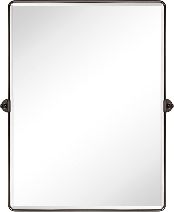 TEHOME 30 x 40'' Oil Rubbed Bronze Pivot Bathroom Mirror Tilt Vanity Mirror by TEHOME