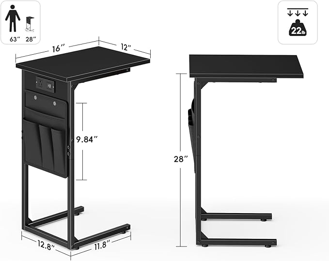 Vagusicc C Shaped End Table - Image 3