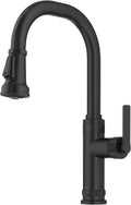 KRAUS Allyn Industrial Pull-Down Single Handle Kitchen Faucet in Matte Black by KRAUS