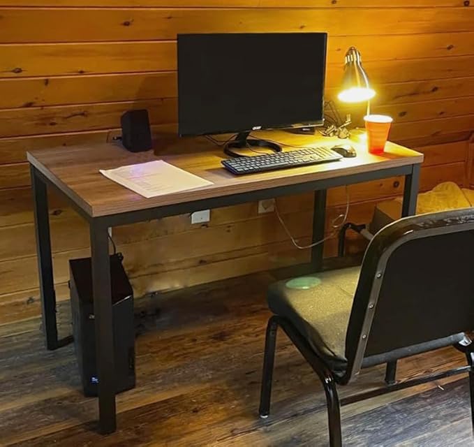55 Inch Desk - Sturdy Metal Frame Computer Desk, Spacious Office Desk & Writing - Image 8