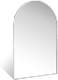 24" x 36" Silver Arched Mirror, Modern Aluminum Alloy Metal Frame, Arch by Minuover