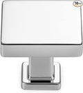 KOOFIZO 10 Pack Polished Chrome Cabinet Knobs Chrome Drawer Knobs K08 Square by Koofizo