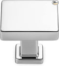 KOOFIZO 20 Pack Polished Chrome Cabinet Knobs Chrome Drawer Knobs K08 Square by Koofizo