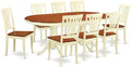 East West Furniture PLAV9-WHI-W 9 Piece Dining Set Includes an Oval Dining Room by EastWestFurniture