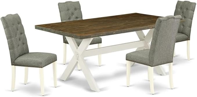 East West Furniture X077EL207-5 5 Piece Dining Table Set by EastWestFurniture