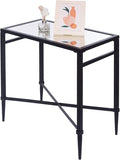 Black End Table, Rectangle Side Table by GIFTTROVE