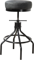 Swivel Bar Stools Adjustable Industrial Barstools Metal Modern PU Leather by Unknown