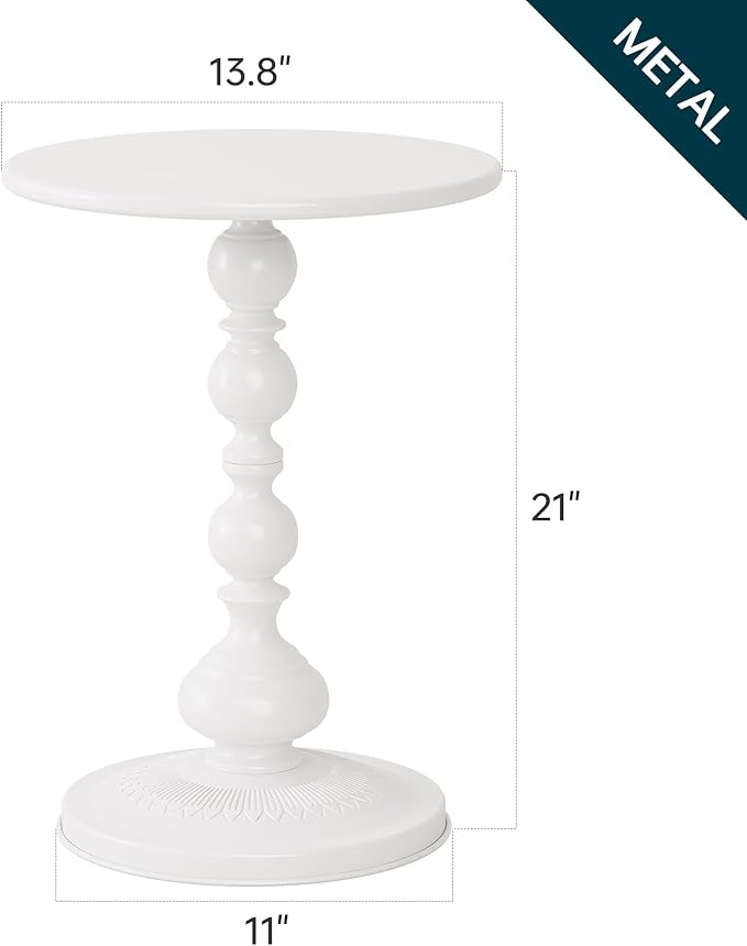 Metal Round Side Table, Small Drink Table - Image 3