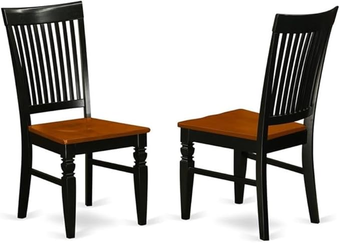 East West Furniture QUWE5-BCH-W 5 Piece Dining Table Set - Image 4