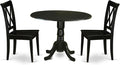 East West Furniture DLCL3-BLK-W 3 Piece Kitchen Table Set by EastWestFurniture