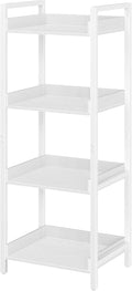 Rolanstar Bookshelf, 4-Tier Storage Rack, Narrow Corner Bookshelf, Display by Rolanstar