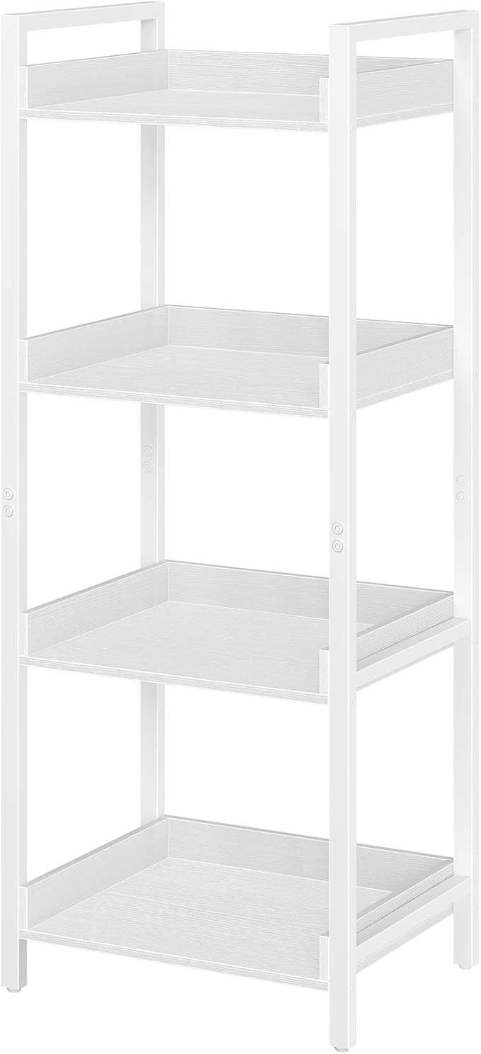 Rolanstar Bookshelf, 4-Tier Storage Rack, Narrow Corner Bookshelf, Display by Rolanstar