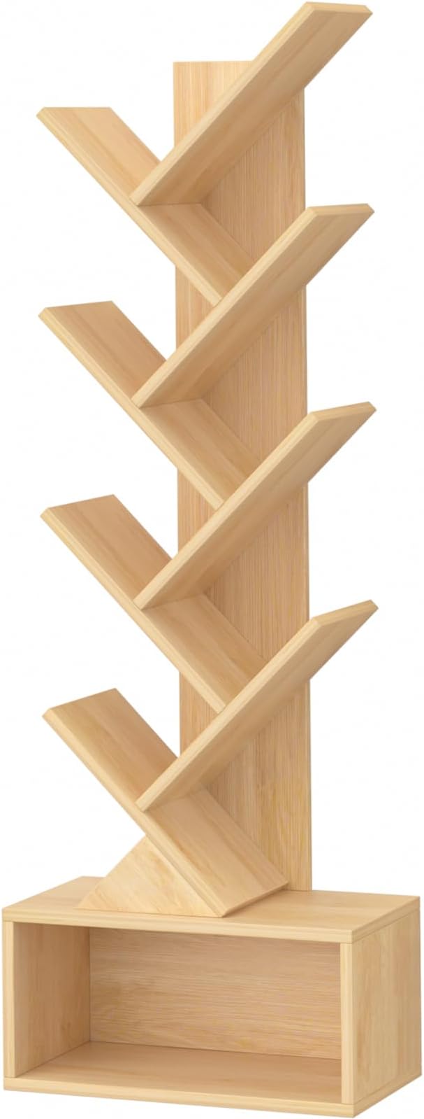 9 Tier Tree Bookshelf, Christmas Green Bookcase - Image 7