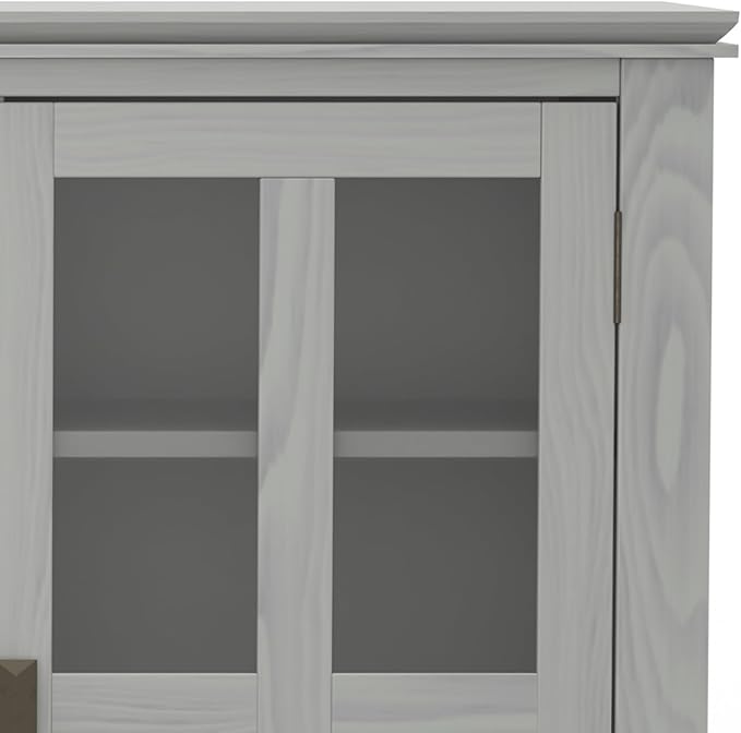SIMPLIHOME Artisan SOLID WOOD 53 inch Wide Contemporary TV Media Stand in Fog - Image 9