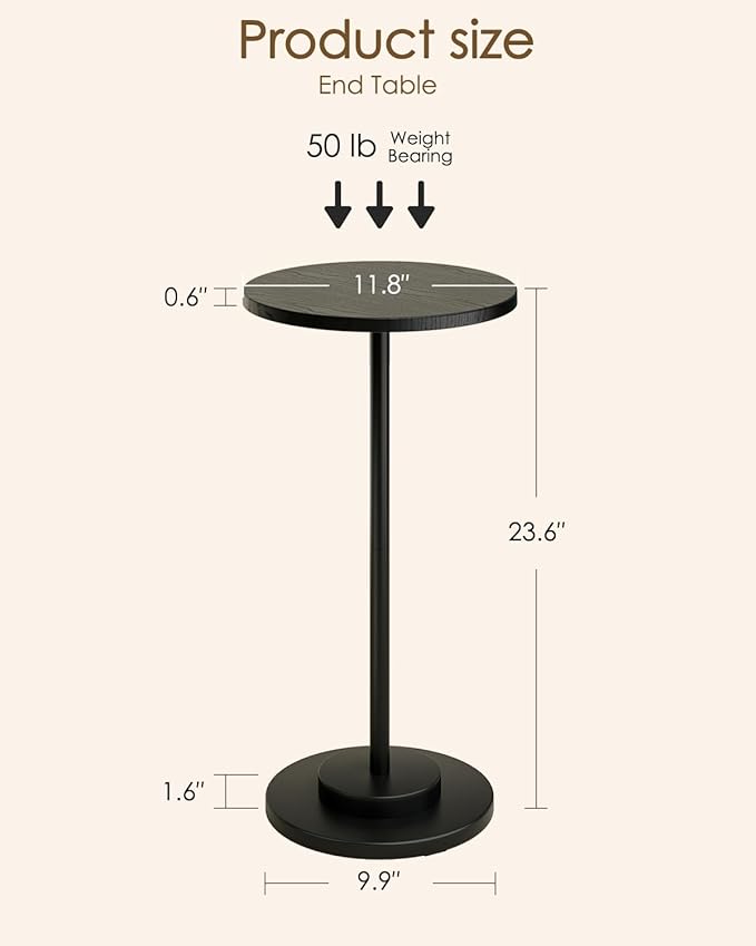 Masupu Drink Table, Round Side Table - Image 2