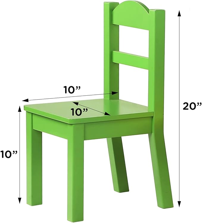 Humble Crew Kids Wooden Table and 4 Chairs Set, and Snack Time - Image 5