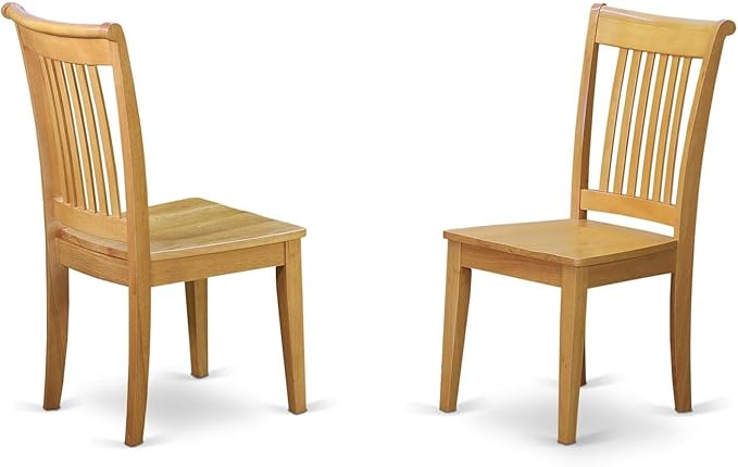 East West Furniture ANPO3-OAK-W 3 Piece Dinette Set - Image 3