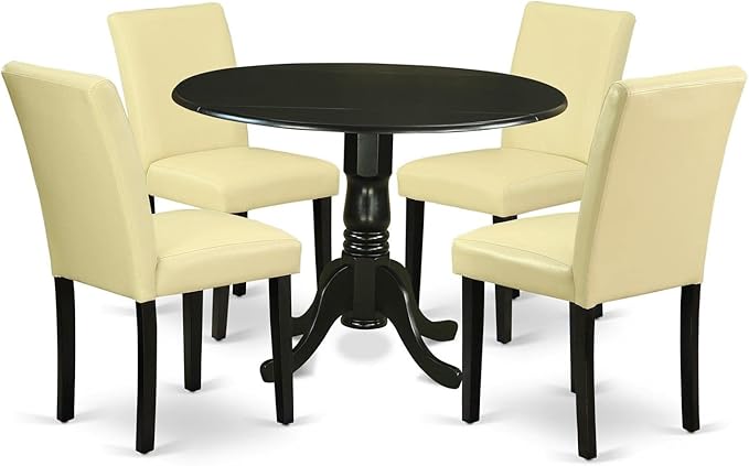East West Furniture DLAB5-BLK-73 5 Piece Dining Table Set by EastWestFurniture