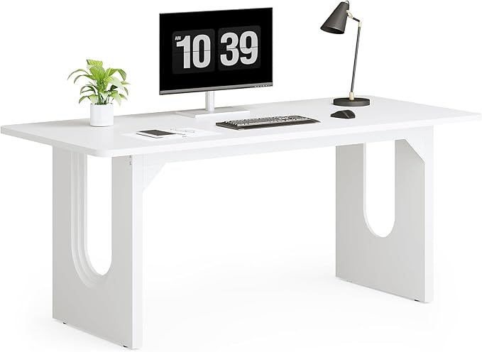 LITTLE TREE 70.8-Inch Home Office Desk, Study Writing Work Desk by LITTLETREE