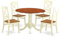 East West Furniture DLQU5-BMK-W 5 Piece Dining Table Set by EastWestFurniture