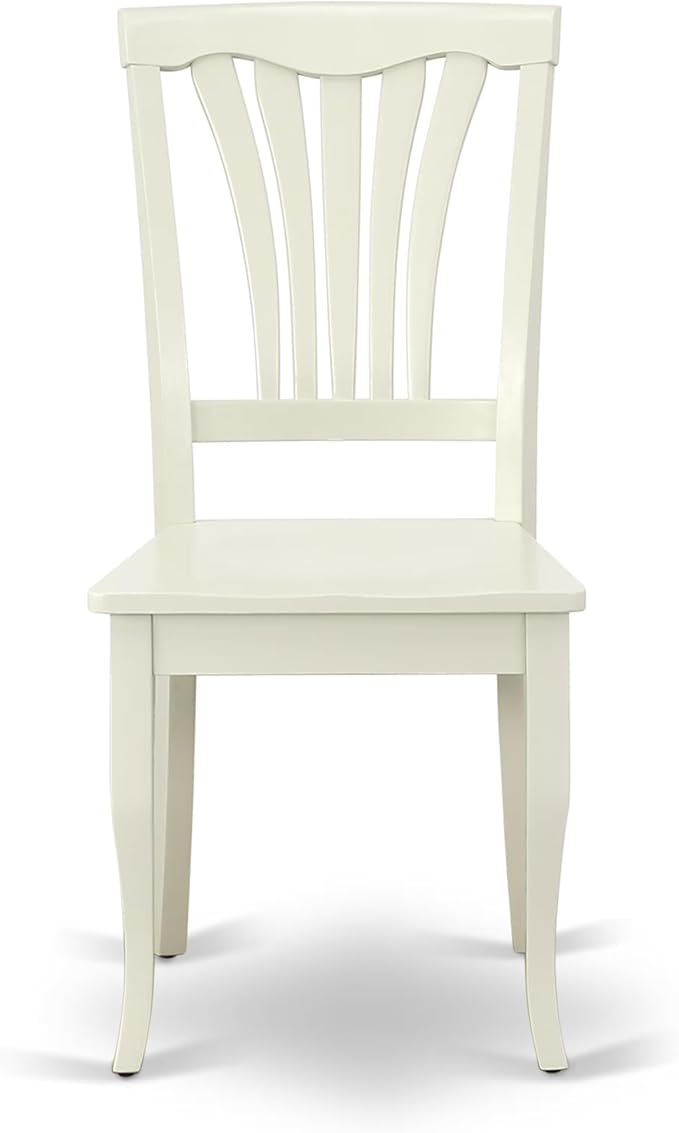 East West Furniture ANAV5-LWH-W 5 Piece Dining Room Table Set Includes a Round - Image 12