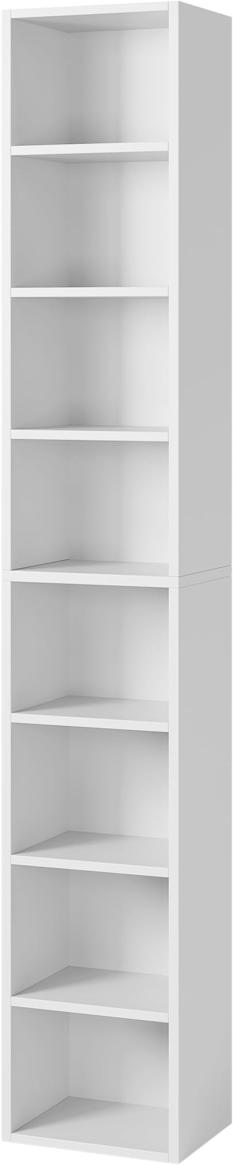 Bamjoy 71 Inches Tall Narrow Bookshelf, 8-Tier CD DVD Slim Media Tower Rack - Image 8